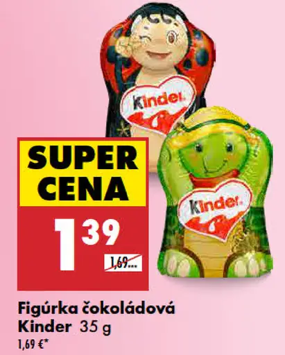 Kinder sladká figúrka čokoládová