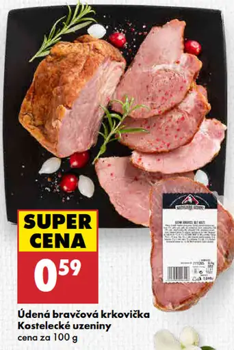 Kostelecké uzeniny údená bravčová krkovička