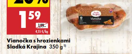 Sladká Krajina Vianočka s hrozienkami