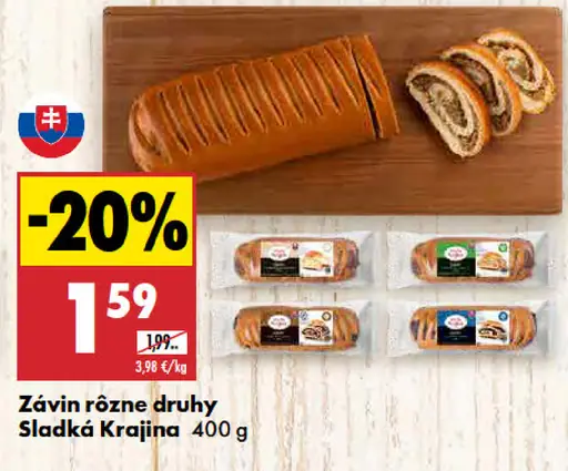 Závin rôzne druhy Sladká Krajina