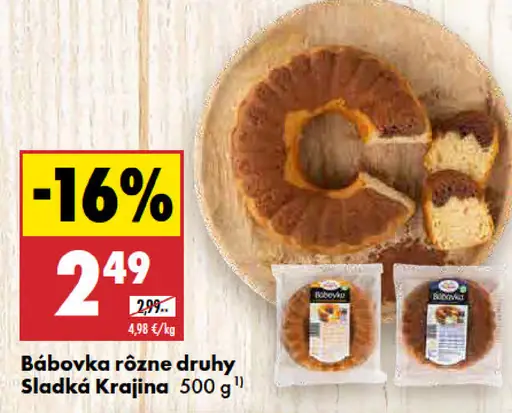 Sladká Krajina bábovka rôzne druhy