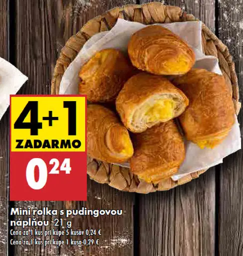 Mini rolka s pudingovou náplňou