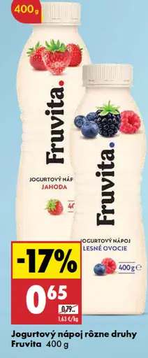 Fruvita Jogurtový nápoj rôzne druhy