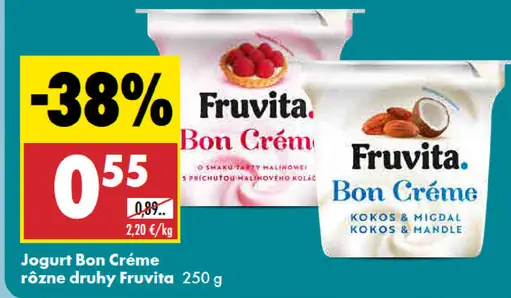 Fruvita Jogurt Bon Créme rôzne druhy
