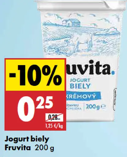 Fruvita jogurt biely kremový
