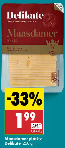 Delikate Maasdam plátky