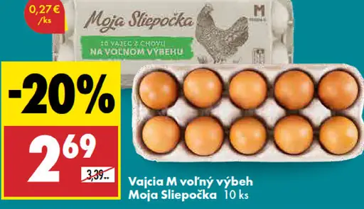 Moja Slepôčka Vajcia M voľný výbeh