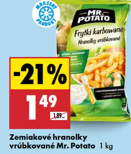 Zemiakové hranolky vrúbkované Mr. Potato
