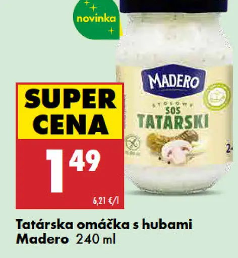 Madero tatárska omáčka s hubami