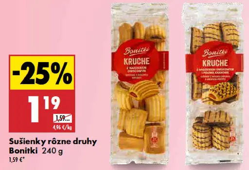 Bonitki sušienky rôzne druhy