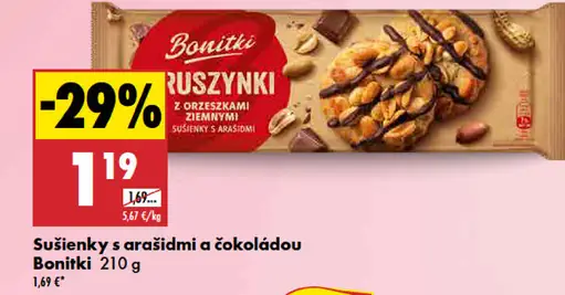 Bonitki Sušienky s arašidmi a čokoládou
