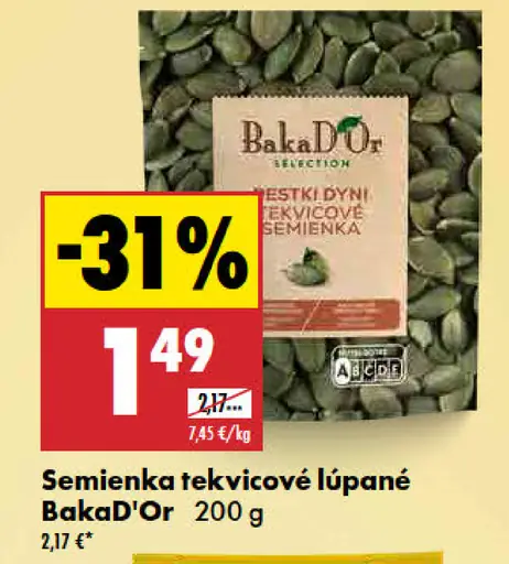 BakaD’Or semienka tekvicové lúpané