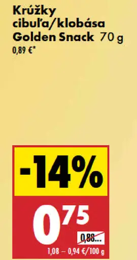 Golden Snack Kružky klobása