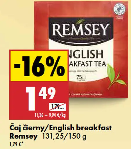 Remsey English Breakfast čierny čaj