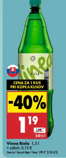Vinea biela nealkoholický nápoj