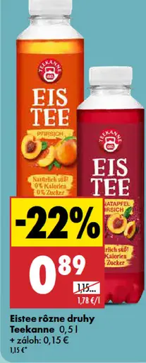 Eistee broskyňa ľadový čaj