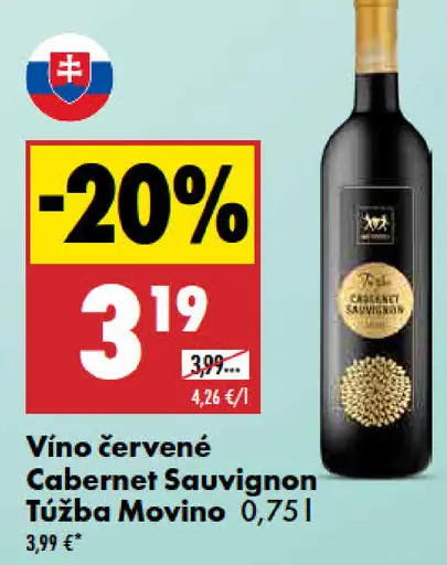 Víno červené Cabernet Sauvignon Movino