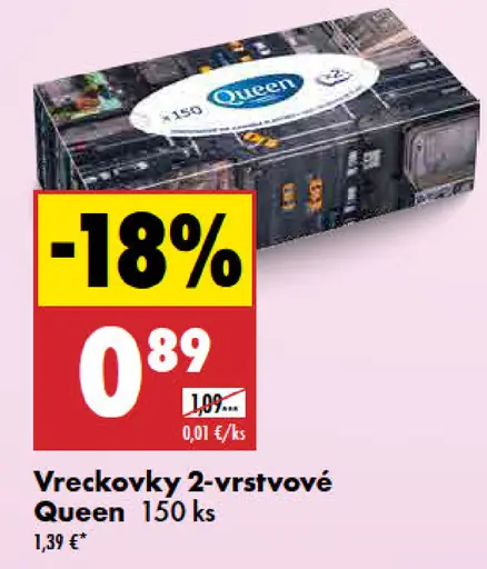 Queen vreckovky 2-vrstvové