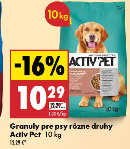 Activ Pet Granuly pre psy rôzne druhy malé plemená