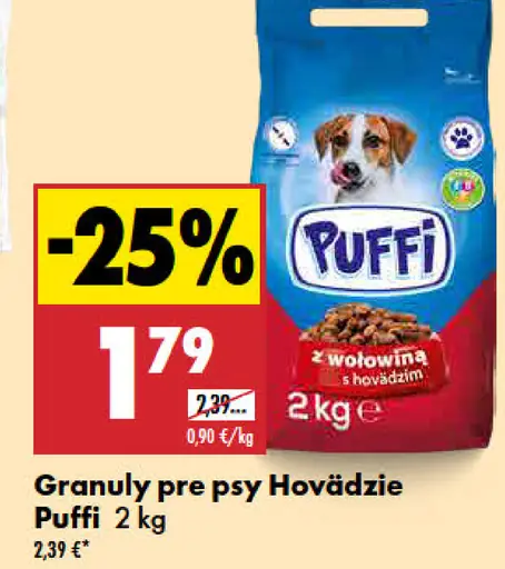 Puffi Granuly pre psy hovädzie
