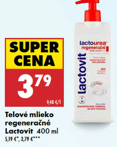 Lactovit Regeneračné telové mlieko