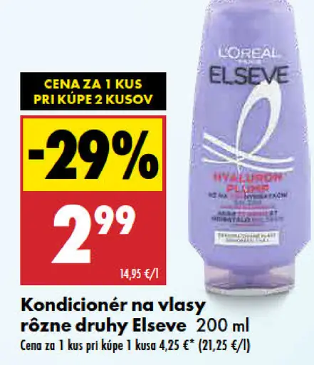 Kondicionér na vlasy rôzne druhy Elseve