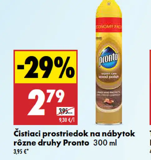 Pronto čistiaci prostriedok na nábytok