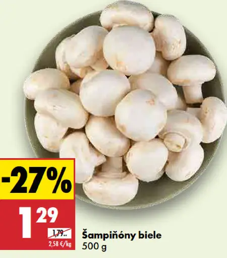 Šampiňóny biele čerstvé