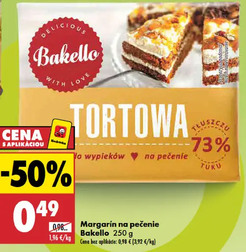 Bakello margarín na pečenie Tortowa