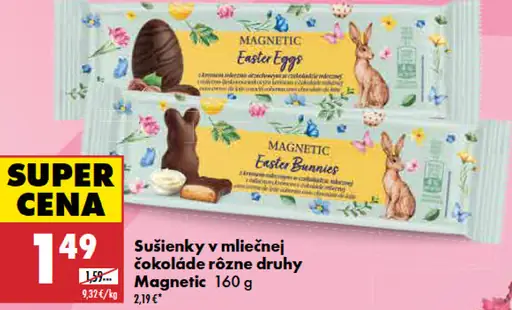 Magnetic sušienky v mliečnej čokoláde rôzne druhy