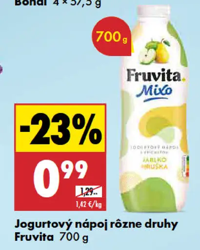 Fruvita Jogurtový nápoj rôzne druhy