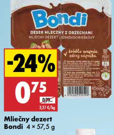 Bondi mliečny dezert s orechami