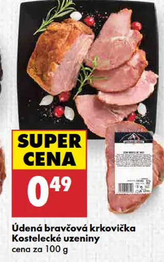 Kostelecké uzeniny údená bravčová krkovička