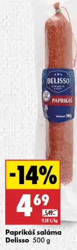 Delisso paprikáš saláma