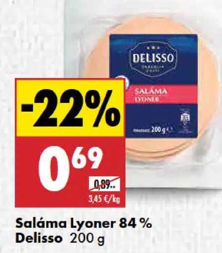 Saláma Lyoner 84% Delisso