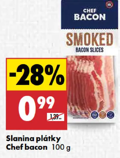 Chef Bacon slanina plátky