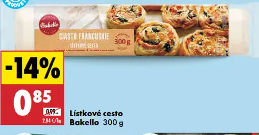 Bakello lístkové cesto