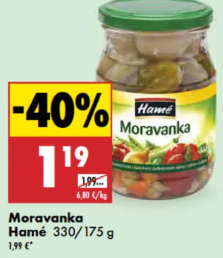 Hamé Moravanka zeleninová zmes v náleve