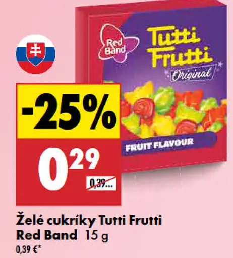 Red Band Tutti Frutti želé cukríky