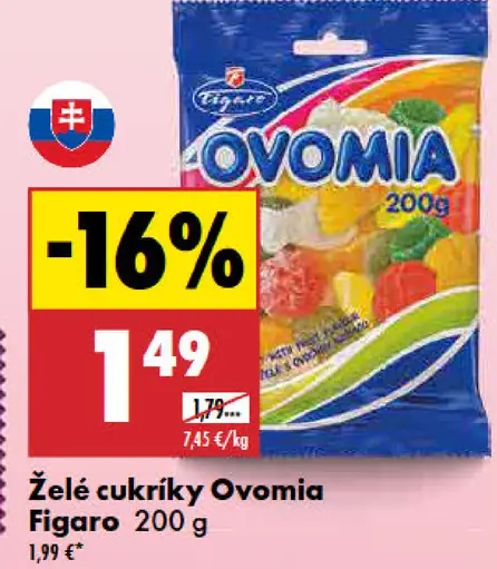 Figaro želé cukríky Ovomia