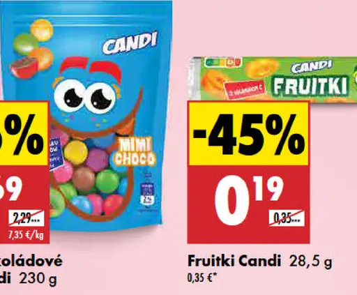 Cukríky Fruitki Candi