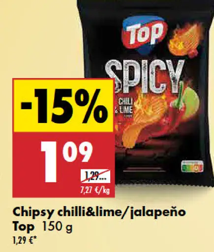 Top chipsy chilli & lime/jalapeño