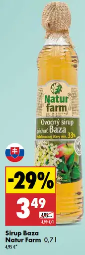 Natur Farm Ovocný sirup príchuť baza