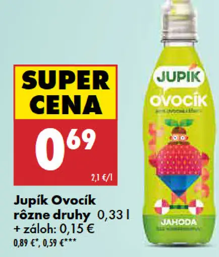 Jupik ovocný nápoj rôzne druhy