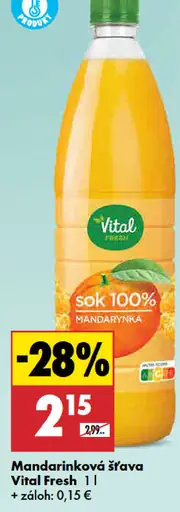 Vital Fresh mandarinková šťava