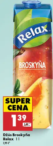 Džús broskyňa Relax