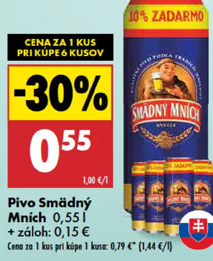 Smädný mních pivo plechovka
