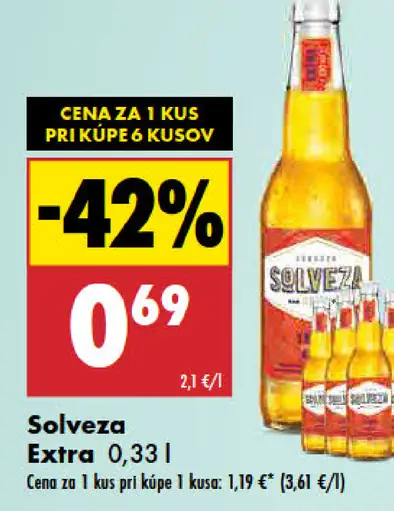 Solveza Extra pivo