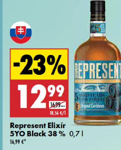 Represent Elixir 5YO Black rumový elixír