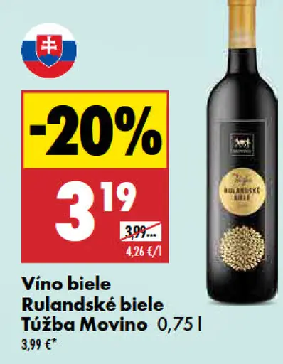 Túžba Movino víno biele Rulandské biele